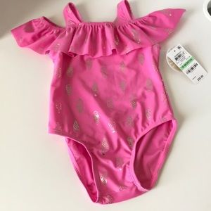 Brand new infant swimsuit w/ gold ice cream cones.